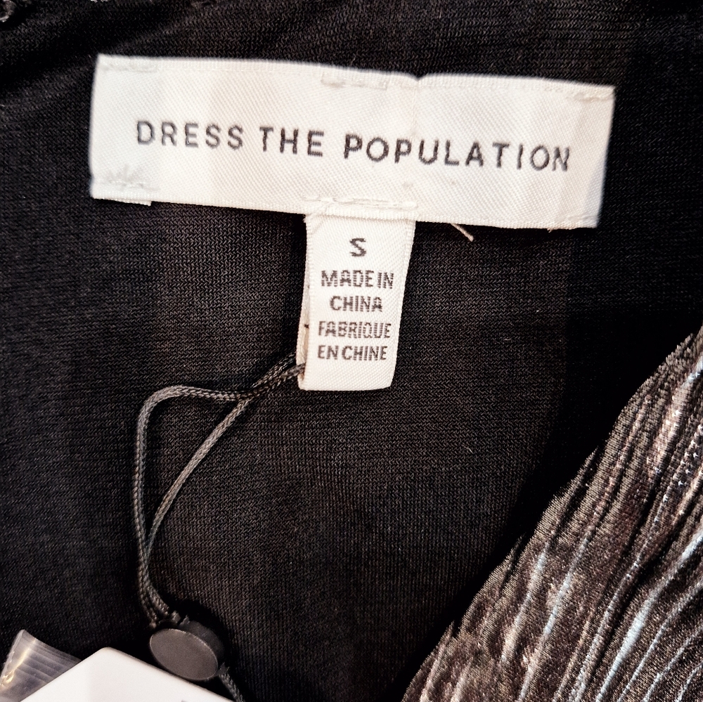 Dress The Population  Dress Womens Size Small NEW with Tag Silver Color - Picture 9 of 10